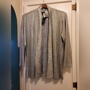 Silver Cardigan nwt 3x